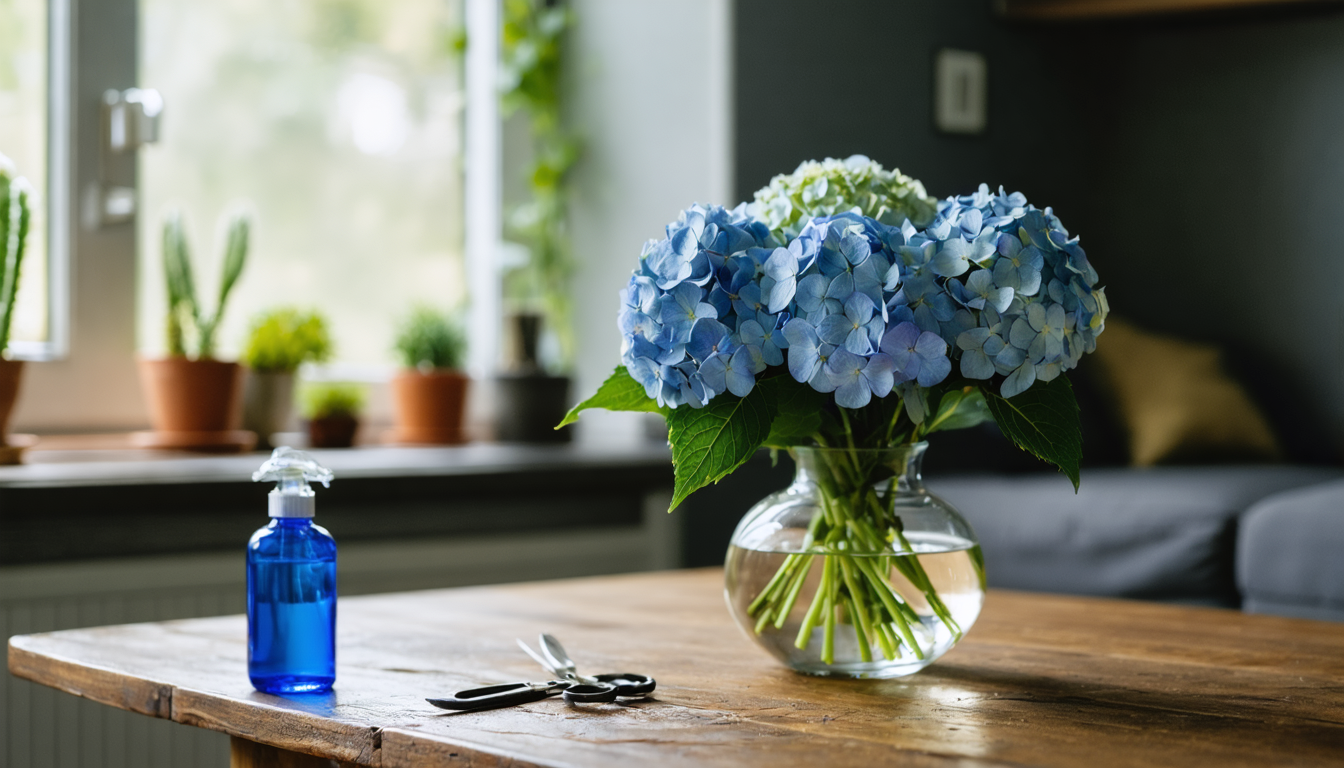 découvrez des astuces simples et efficaces pour prolonger la durée de vie de vos fleurs d'hortensia en vase et garder leur beauté plus longtemps.