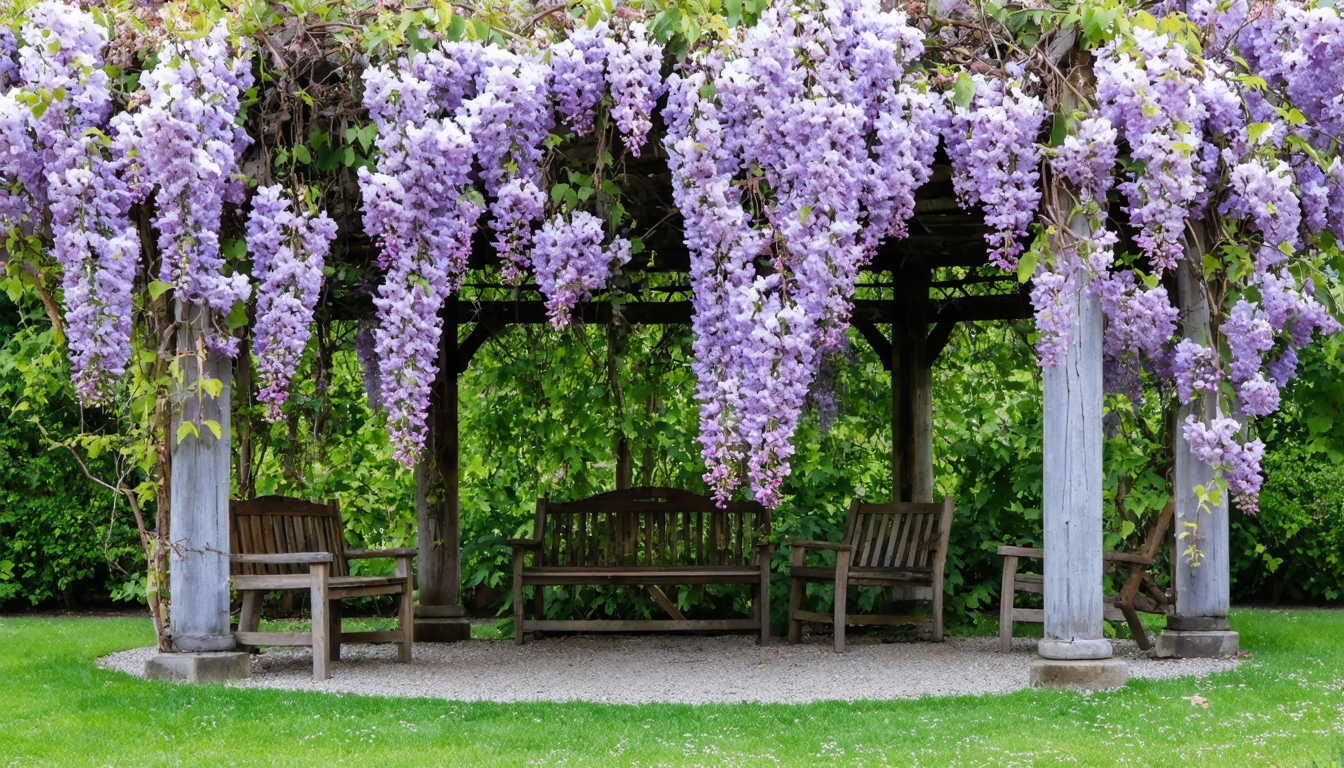 apprenez à construire une pergola pour vos glycines avec notre guide simple et efficace, étape par étape, pour un jardin élégant et fleuri.