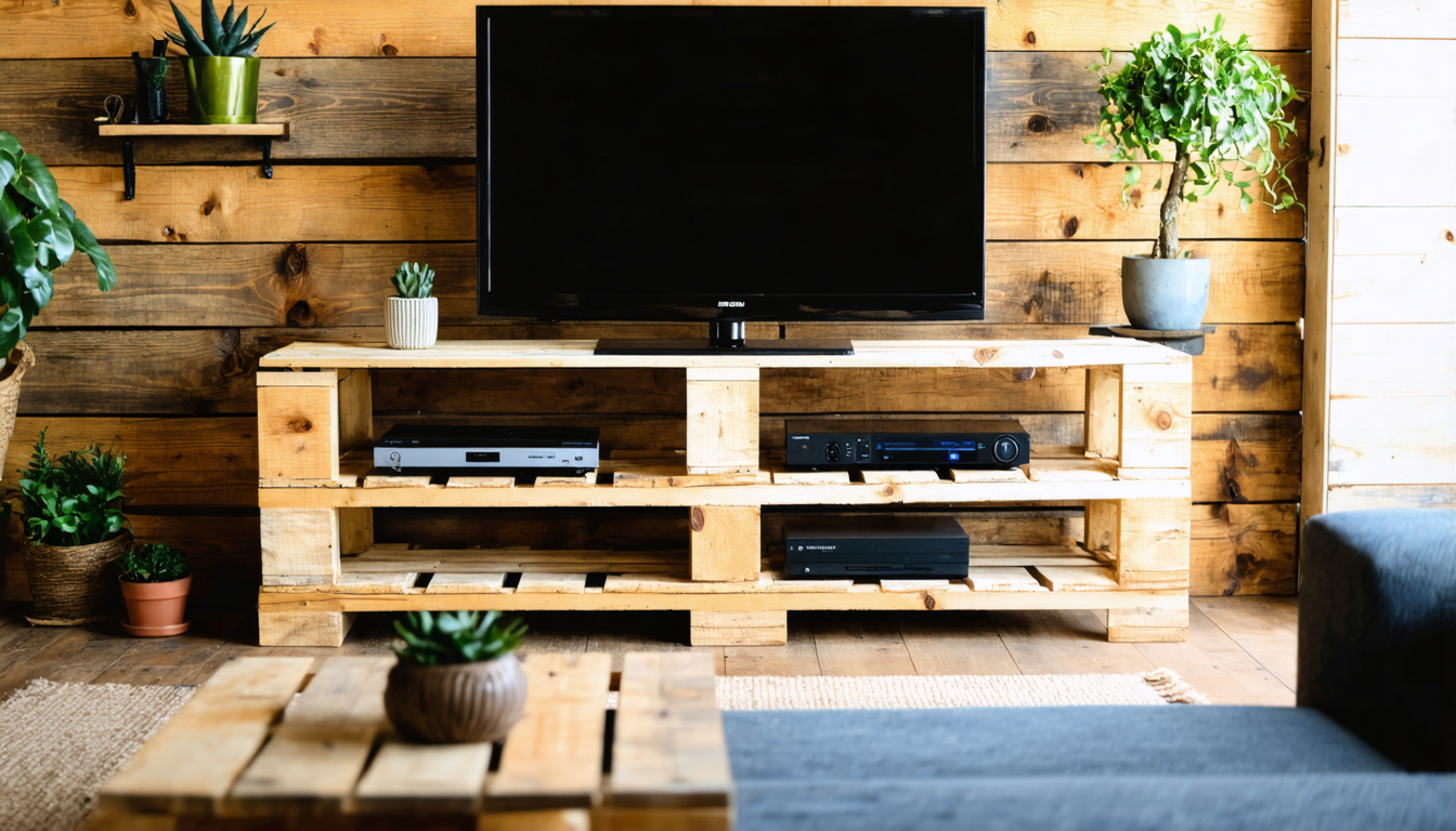 découvrez comment créer un support tv original et économique à partir d'une palette en suivant ce guide simple et astucieux, parfait pour aménager votre intérieur avec style.