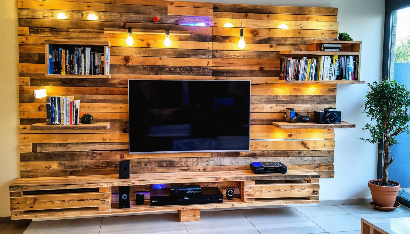 découvrez comment créer une paroi tv en palettes de bois avec ce guide simple et économique, pour ajouter une touche naturelle et élégante à votre intérieur.
